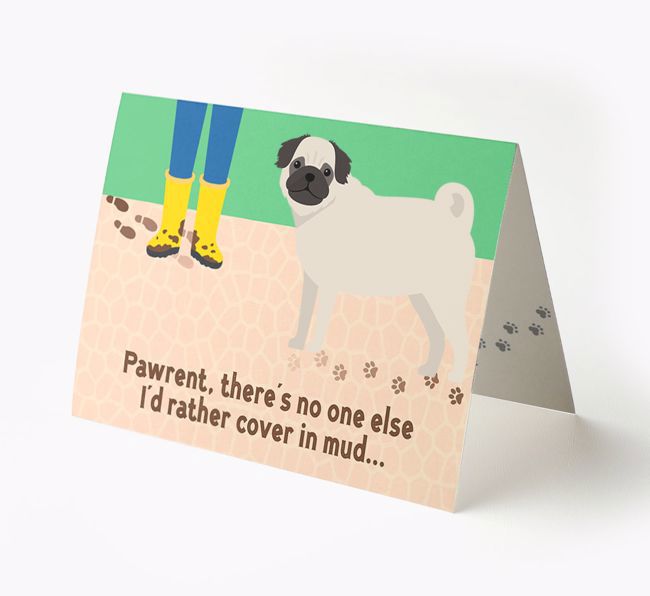 'There's No One Else I'd Rather Cover In Mud' - Personalized {breedFullName} Card