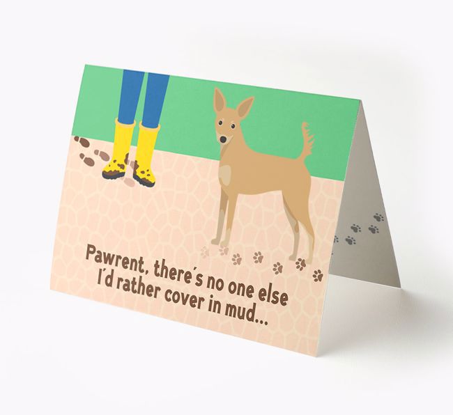 'There's No One Else I'd Rather Cover In Mud' - Personalised {breedFullName} Card