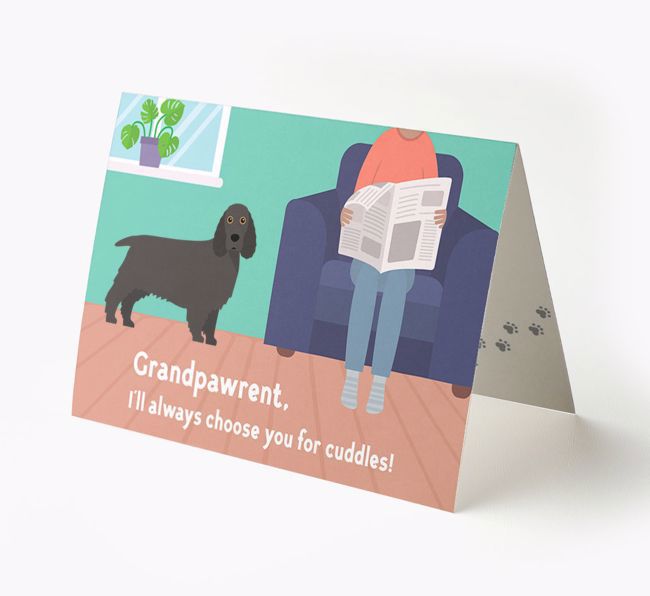 'Grandpawrent, I'll Always Choose You For Cuddles' - Personalised {breedFullName} Card