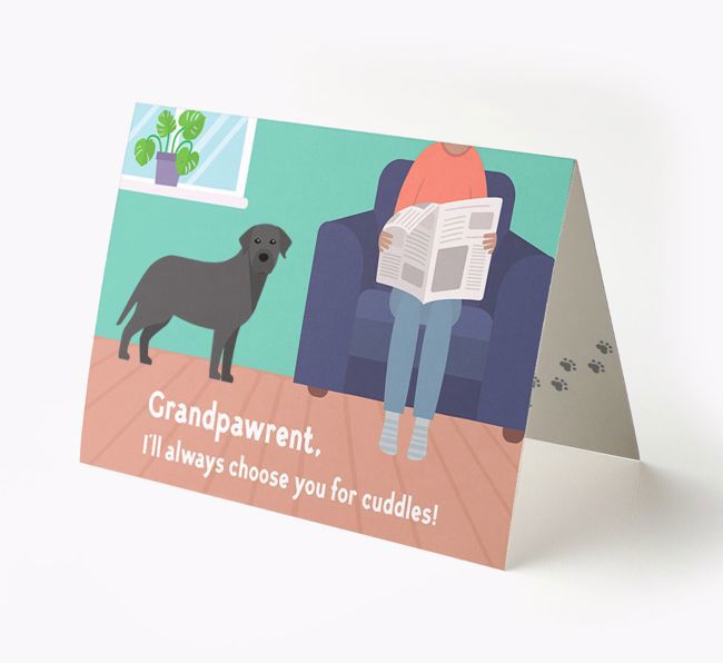 'Grandpawrent, I'd Always Choose You For Cuddles' - Personalized {breedFullName} Card