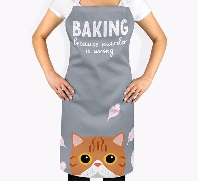 Baking Because Murder is Wrong: Personalized {breedCommonName} Apron