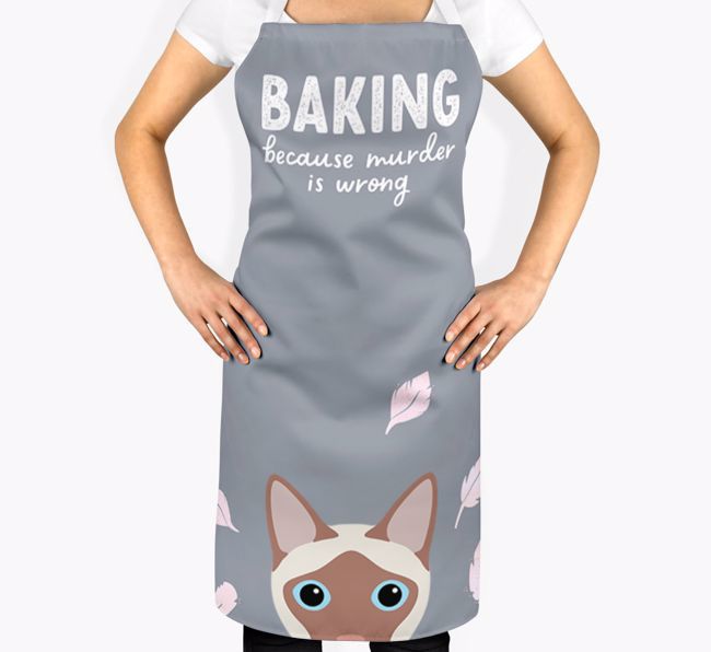 Baking Because Murder is Wrong: Personalized {breedCommonName} Apron