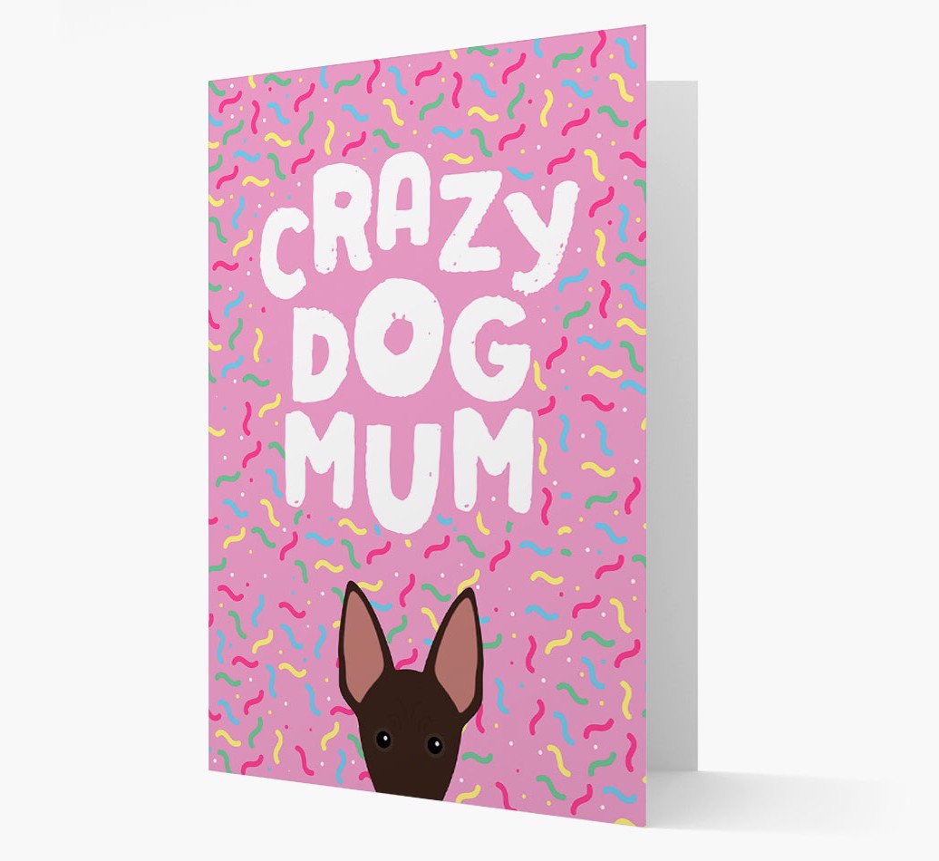 'Crazy Dog Mum' - Personalised {breedFullName} Card