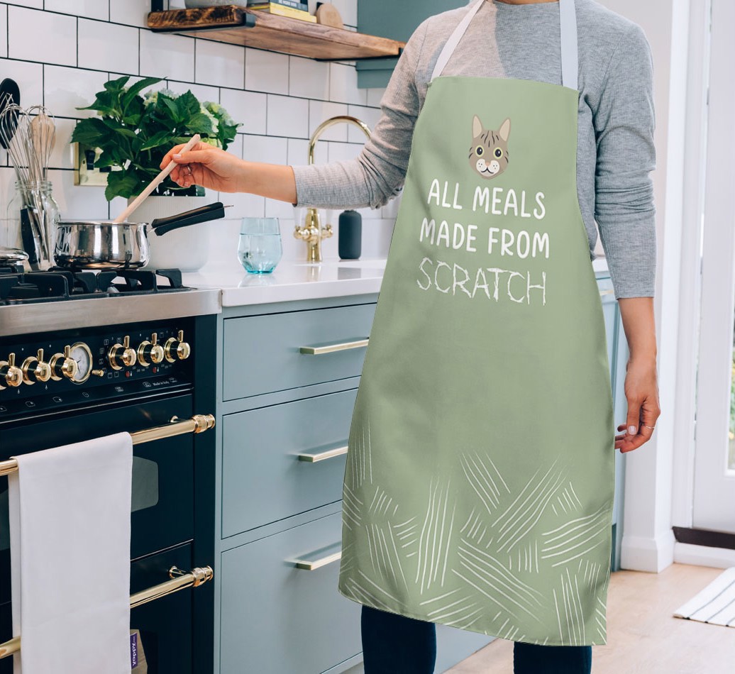 'Meals Made From Scratch' - Personalised {breedCommonName} Apron