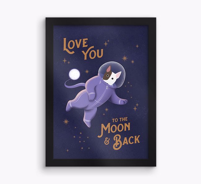 'Love you to the Moon & back' - Personalised {breedFullName} Framed Print