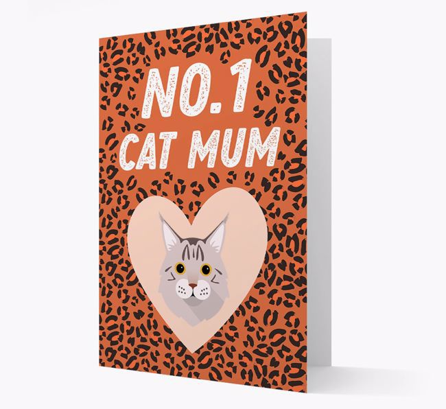 'No.1 Cat Mum' - Personalised {breedCommonName} Card