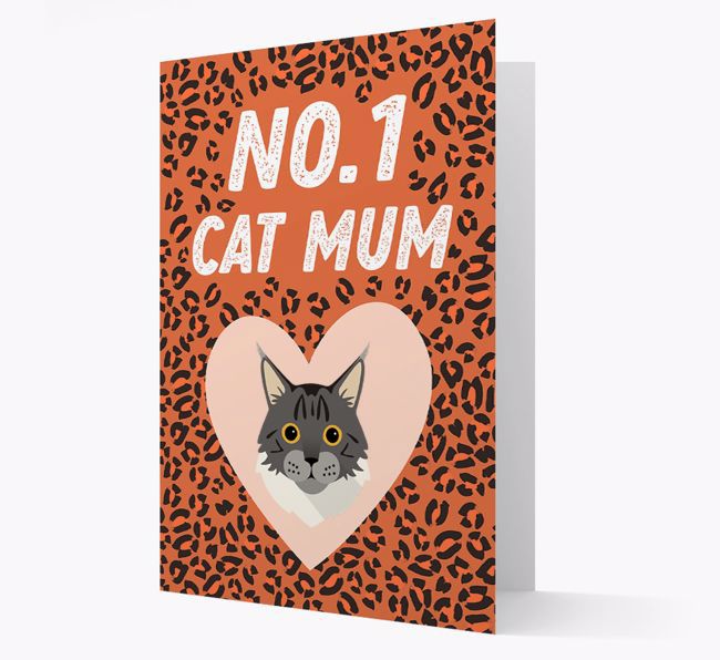 'No.1 Cat Mum' - Personalised {breedCommonName} Card