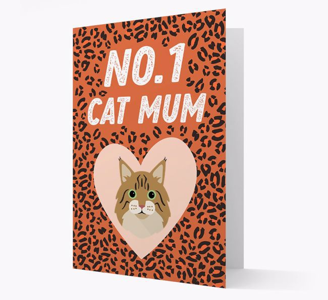 'No.1 Cat Mum' - Personalised {breedCommonName} Card