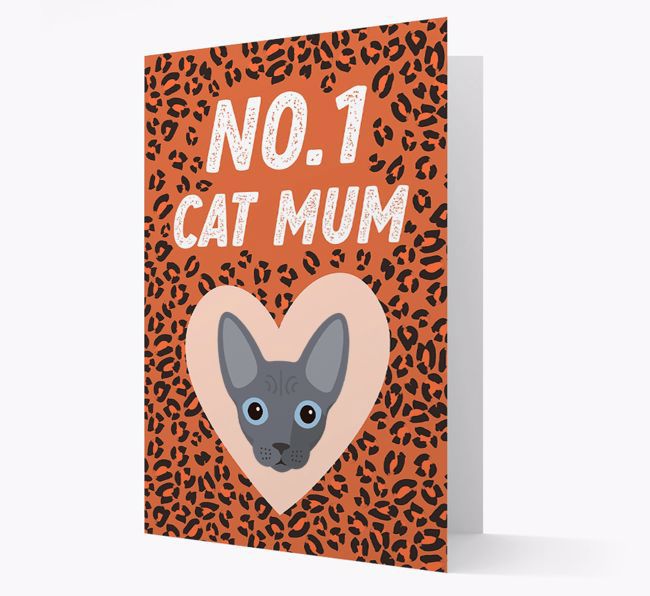 'No.1 Cat Mum' - Personalised {breedCommonName} Card