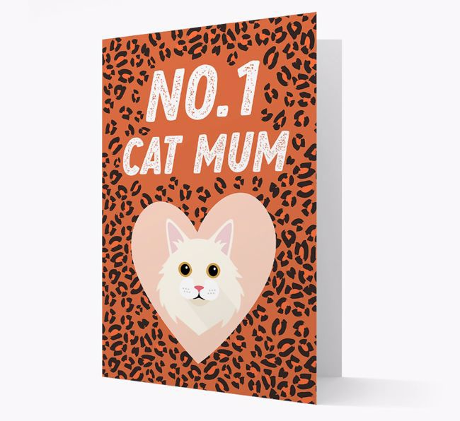 'No.1 Cat Mum' - Personalised {breedCommonName} Card