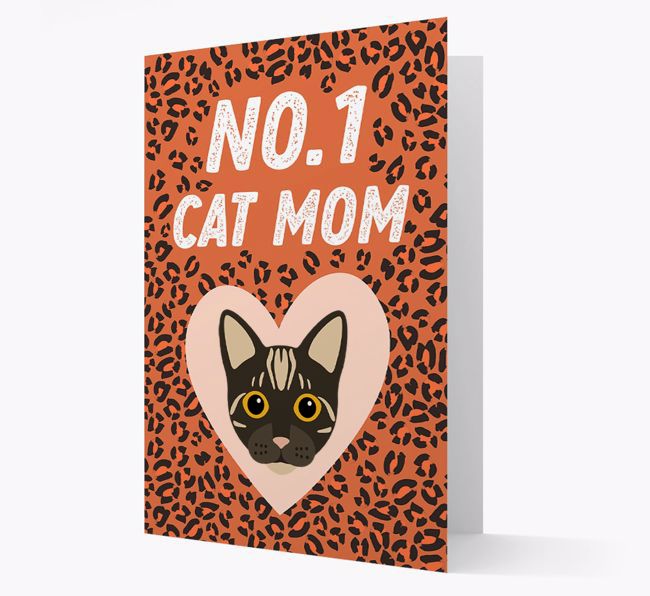 'No.1 Cat Mom' - Personalized {breedCommonName} Card