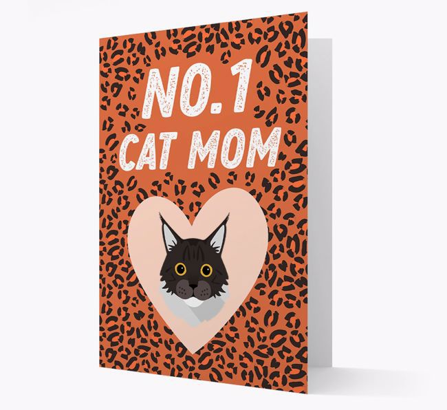 'No.1 Cat Mom' - Personalized {breedCommonName} Card