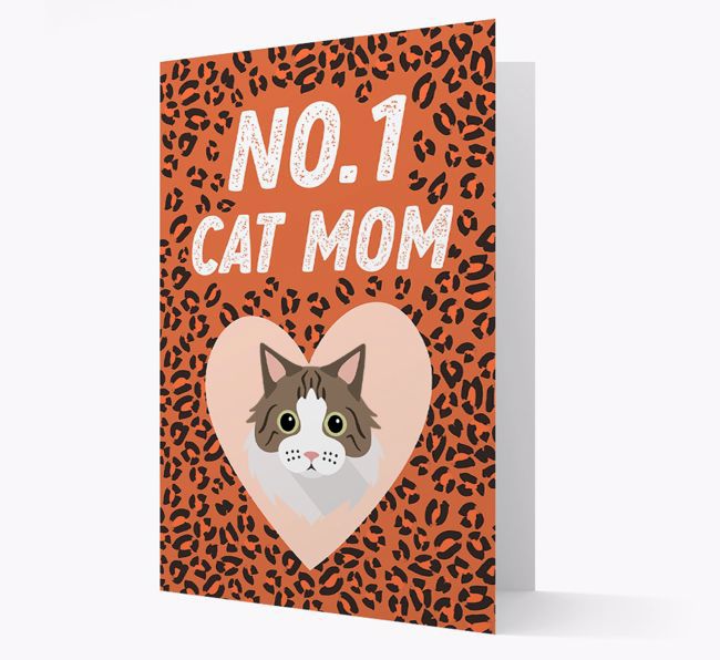 'No.1 Cat Mom' - Personalized {breedCommonName} Card