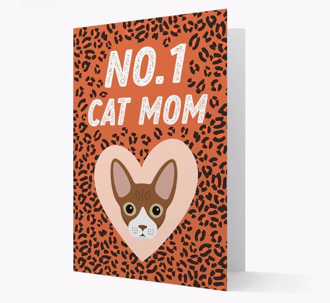 'No.1 Cat Mom' - Personalized {breedCommonName} Card