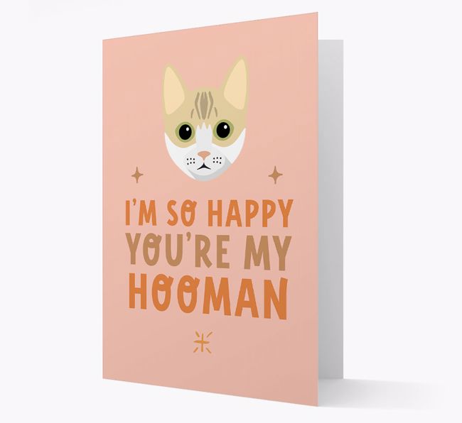 'Happy You're My Hooman' - Personalized {breedCommonName} Card