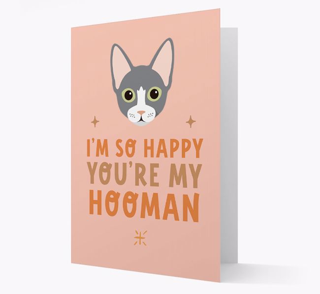 'Happy You're My Hooman' - Personalised {breedCommonName} Card