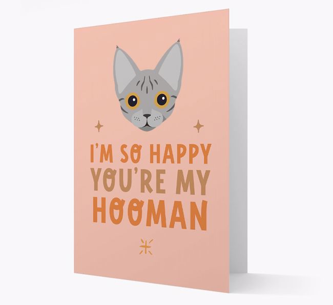 'Happy You're My Hooman' - Personalised {breedCommonName} Card