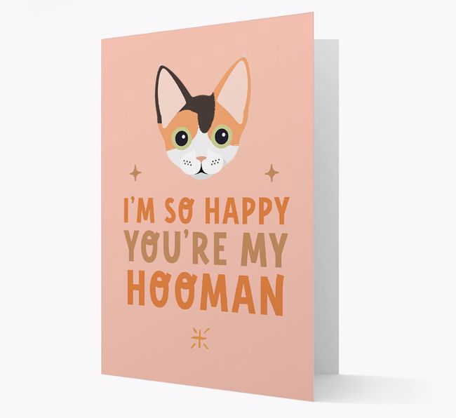 'Happy You're My Hooman' - Personalized {breedCommonName} Card