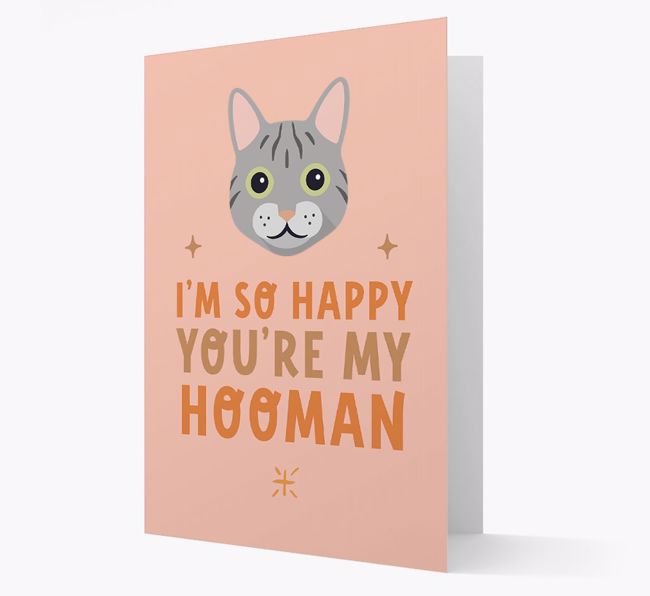 'Happy You're My Hooman' - Personalised {breedCommonName} Card