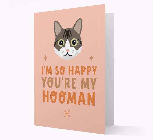 'Happy You're My Hooman' - Personalised {breedCommonName} Card