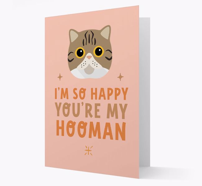 'Happy You're My Hooman' - Personalized {breedCommonName} Card