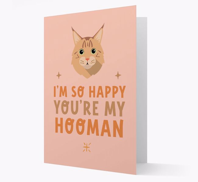 'Happy You're My Hooman' - Personalised {breedCommonName} Card