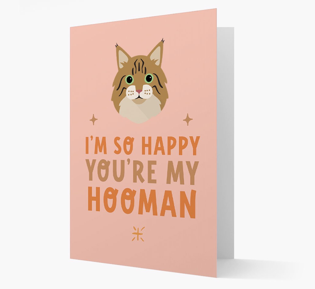 'Happy You're My Hooman' - Personalised {breedCommonName} Card