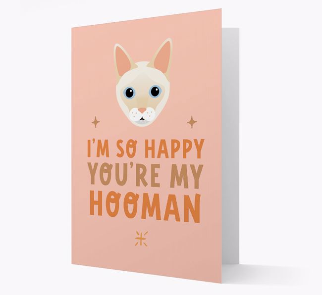 'Happy You're My Hooman' - Personalized {breedCommonName} Card