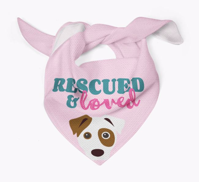 'Rescued and Loved' - Personalized {breedFullName} Bandana