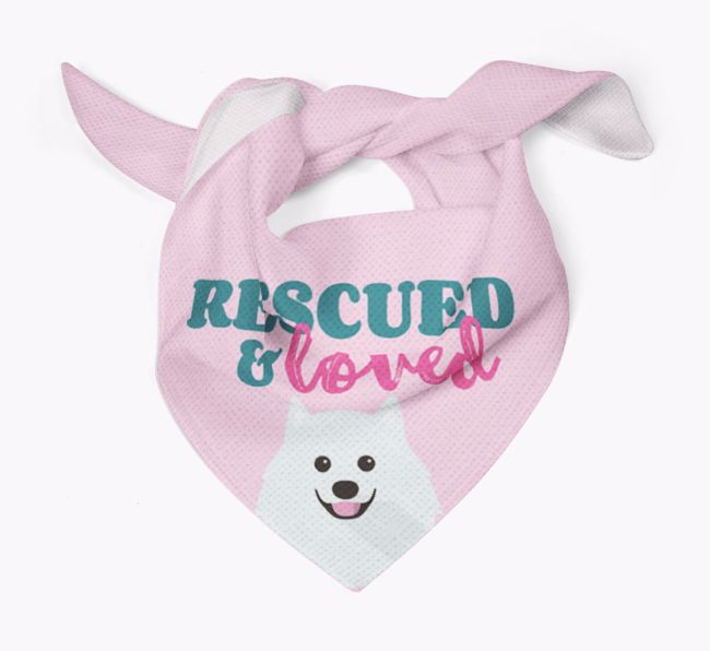 'Rescued and Loved' - Personalized {breedFullName} Bandana