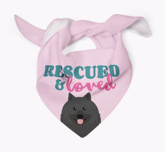 'Rescued and Loved' - Personalized {breedFullName} Bandana