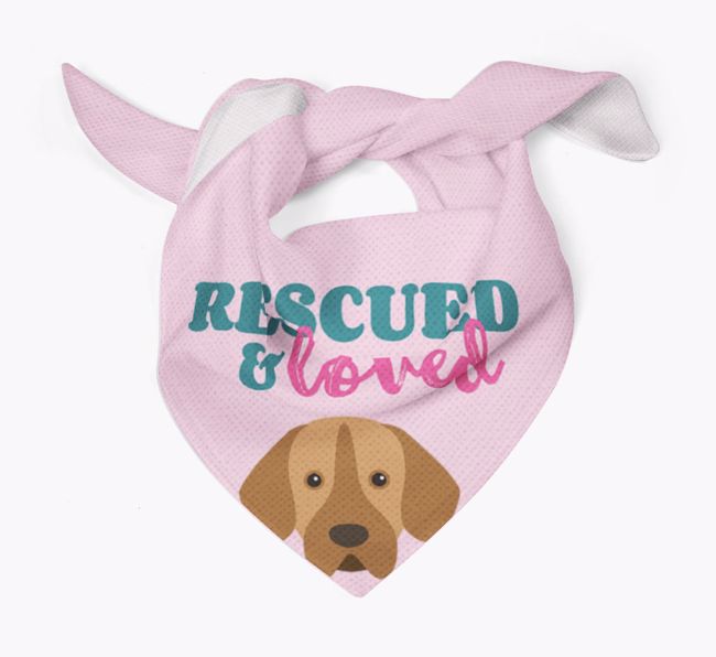 'Rescued and Loved' - Personalized {breedFullName} Bandana