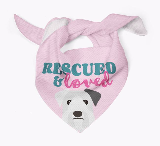 'Rescued and Loved' - Personalised {breedFullName} Bandana