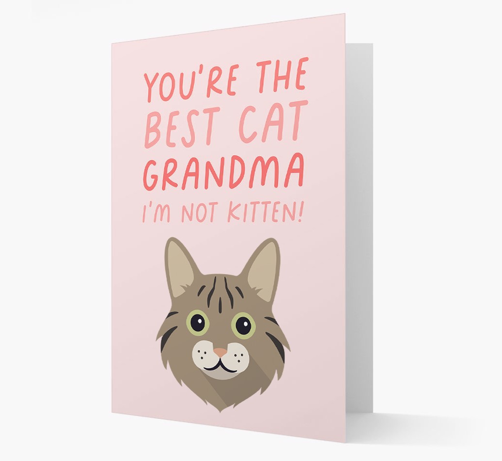 'Best Cat Grandma' - Personalised {breedCommonName} Card