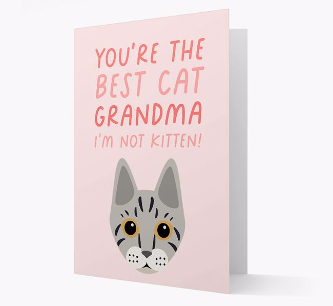 'Best Cat Grandma' - Personalised {breedCommonName} Card