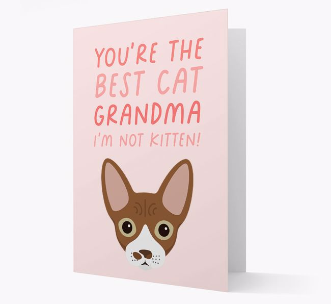 'Best Cat Grandma' - Personalised {breedCommonName} Card