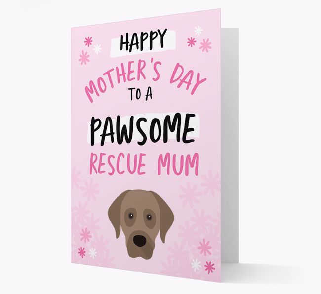 'Pawsome Rescue Mum' - Personalised {breedFullName} Card