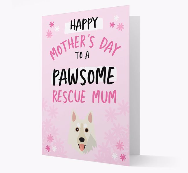 'Pawsome Rescue Mum' - Personalised {breedFullName} Card