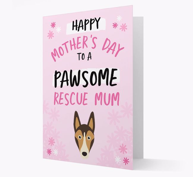 'Pawsome Rescue Mum' - Personalised {breedFullName} Card