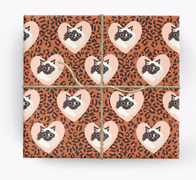 'Leopard Print' - Personalised {breedCommonName} Wrapping Paper