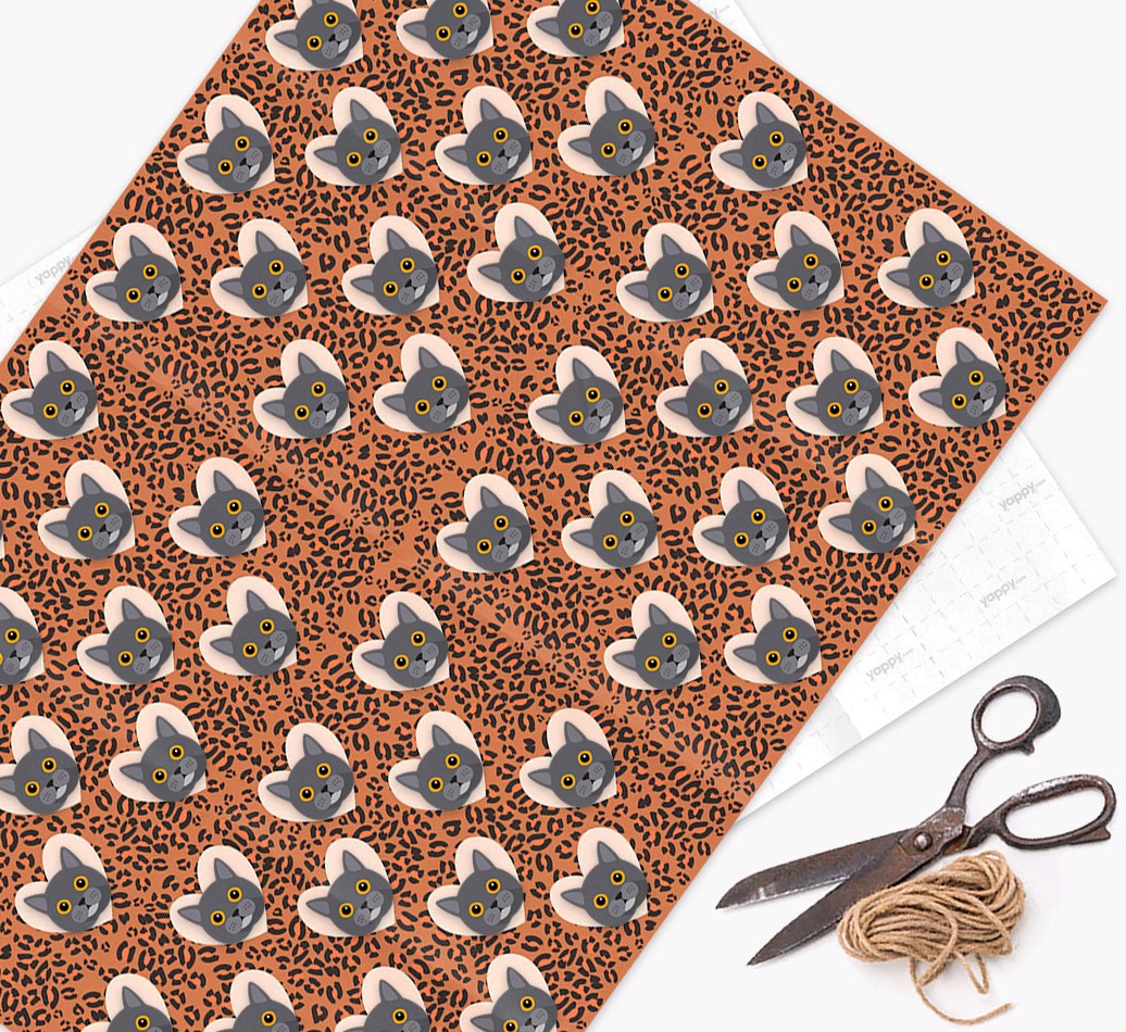 'Leopard Print' - Personalized {breedCommonName} Wrapping Paper