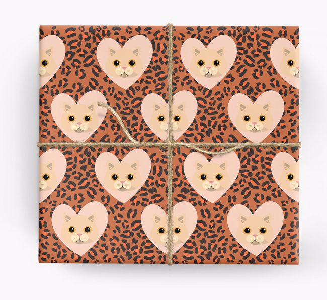 'Leopard Print' - Personalized {breedCommonName} Wrapping Paper