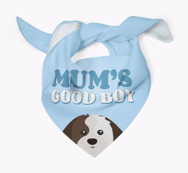 'Mum's Good Boy' - Personalised {breedFullName} Bandana