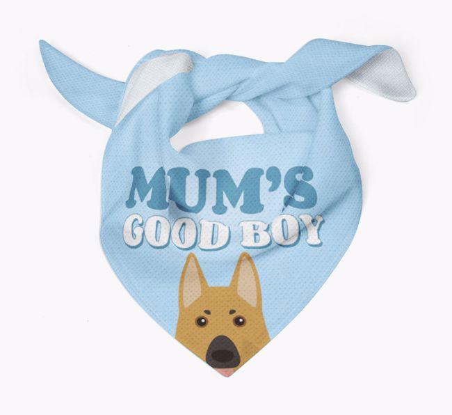 'Mum's Good Boy' - Personalised {breedFullName} Bandana