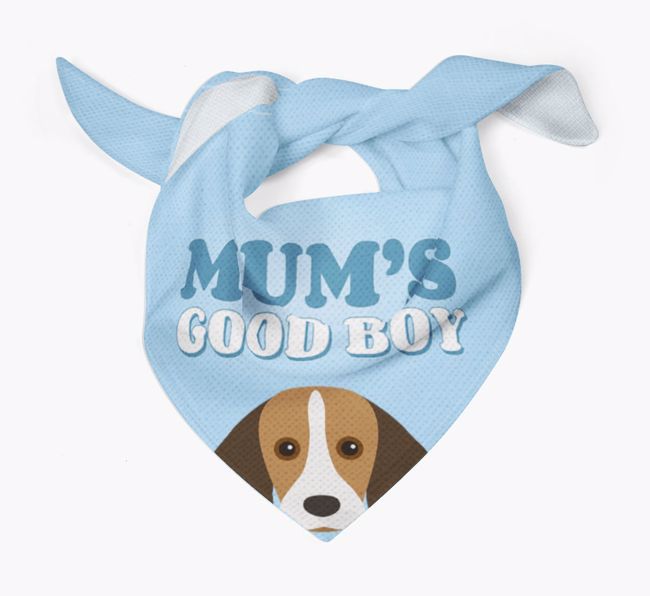 'Mum's Good Boy' - Personalised {breedFullName} Bandana