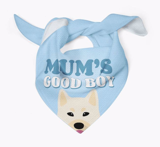 'Mum's Good Boy' - Personalised {breedFullName} Bandana