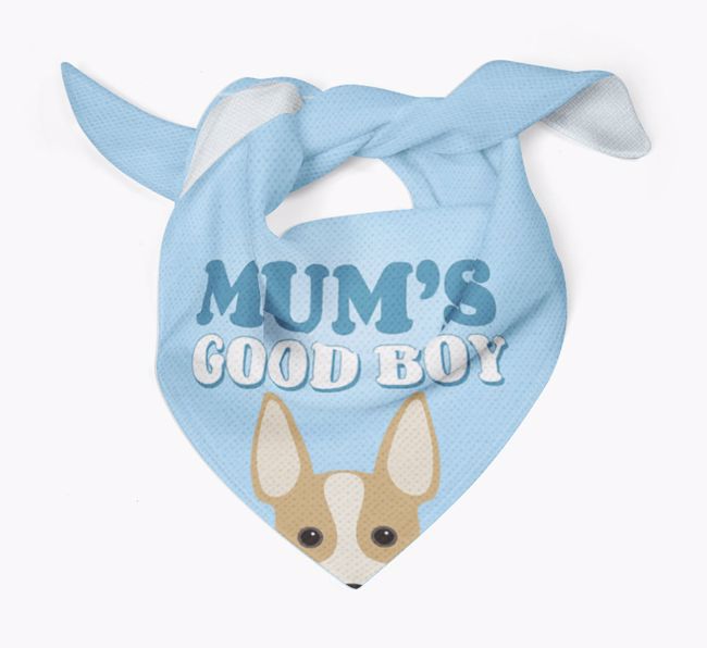 'Mum's Good Boy' - Personalised {breedFullName} Bandana