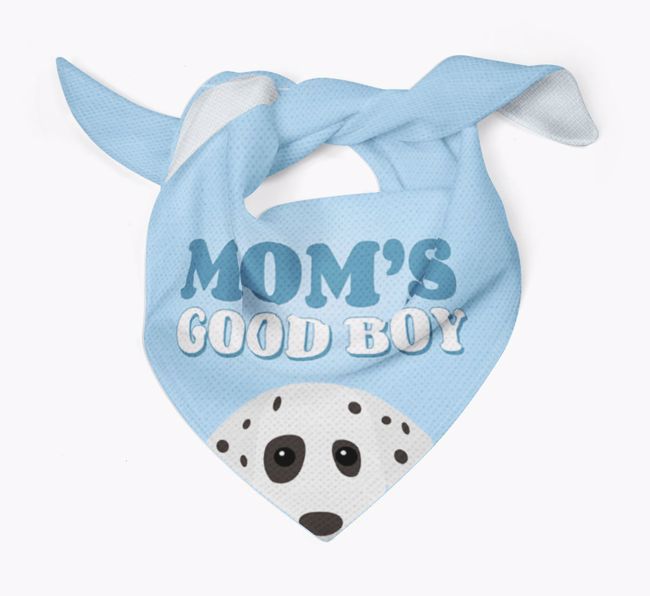 'Mom's Good Boy' - Personalized {breedFullName} Bandana