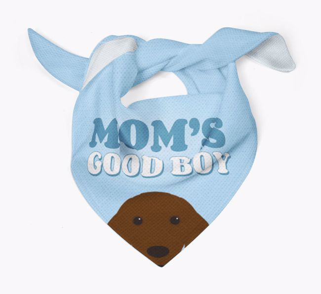 'Mom's Good Boy' - Personalized {breedFullName} Bandana