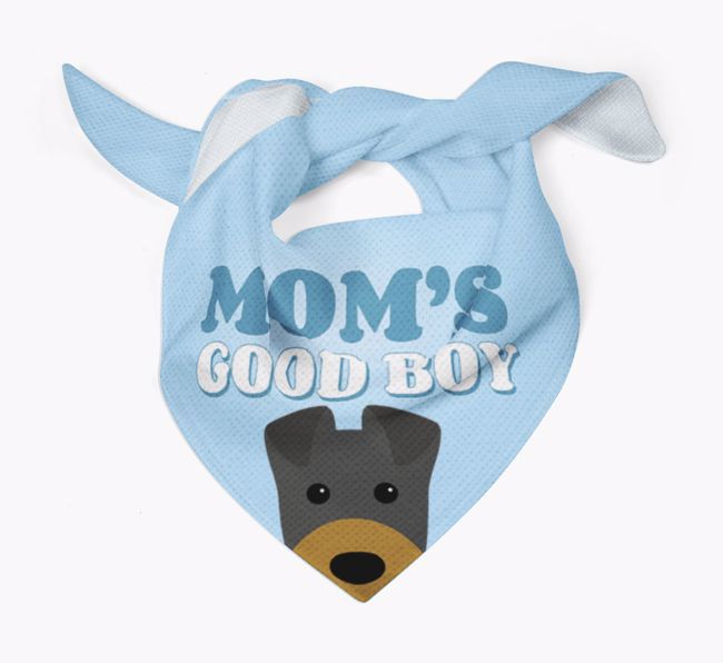 'Mom's Good Boy' - Personalized {breedFullName} Bandana